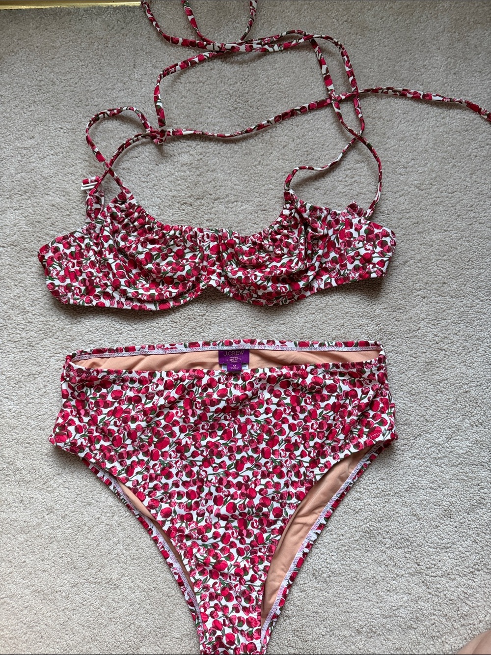 J. Crew Cherry-Print Bikini